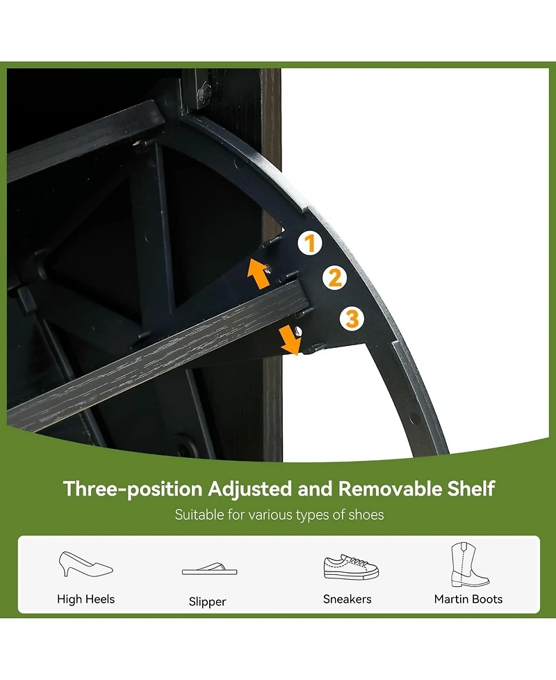 gaomon 2 Flip-Drawer Shoe Storage Cabinet