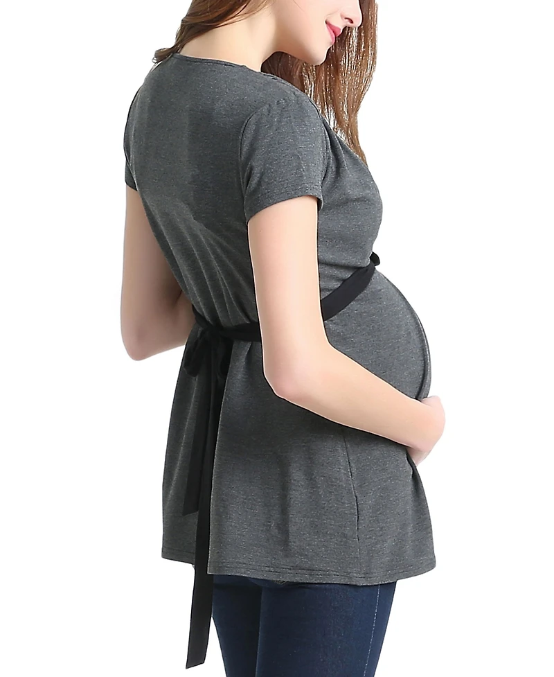 kimi + kai Maternity Colorblock Nursing Top