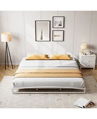 gaomon King Low Bed Frame 6 Inch Heavy Duty Metal Platform Mattress Foundation Noise-Free No Box Spring Easy Assembly