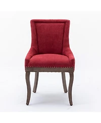 Streamdale Furniture Handcrafted Backrest Slot Seam Dining Chair with Solid Wood Frame