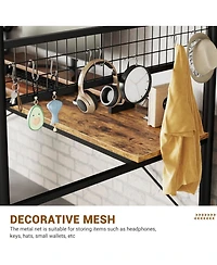 gaomon Loft Bunk Bed with L-Shaped Desk Twin Loft Under-Desk Workspace Metal Bunk Ladder High Guardrail Easy Assembly