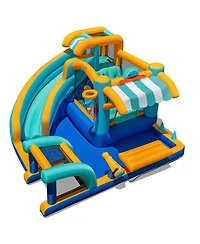 Mecale Inflatable Water Slide Bounce House Jump Castle with Water Cannon