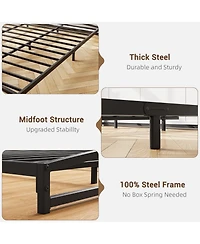 gaomon Low Profile Metal Platform Bed Frame- 6 Inch Heavy Duty- Mattress Foundation- Noise-Free- No Box Spring Needed- Easy Assembly
