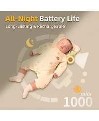 Alilo Pocket Soother Portable Baby Sound Machine – White Noise, Soothing Sounds and Nightlight