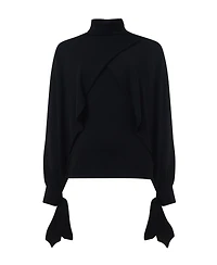 Leem Women's Layered Butterfly Sleeve Knitted Sweater