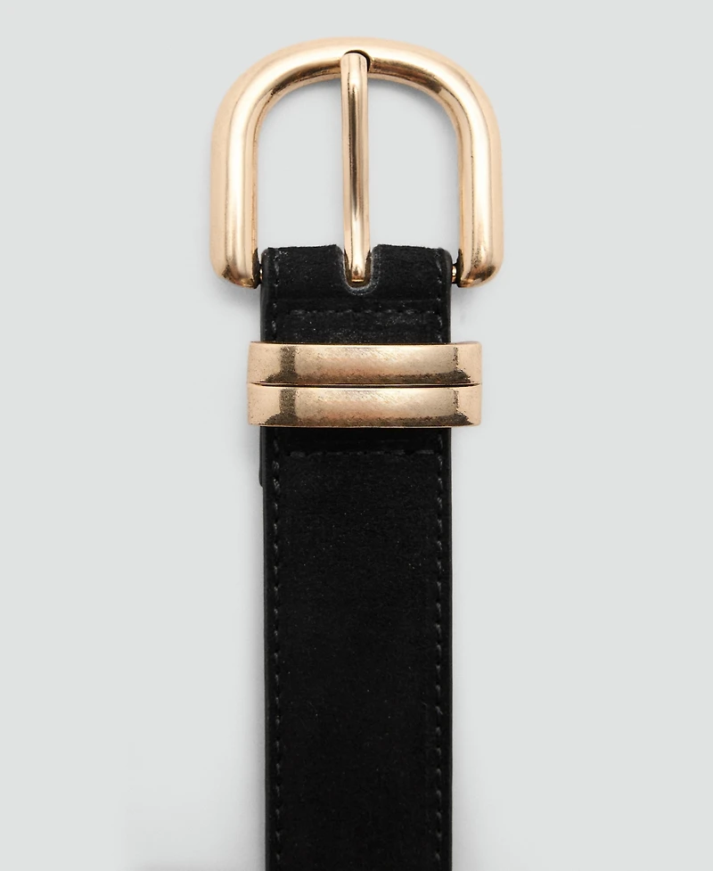 Mango Women's Suede Leather Belt