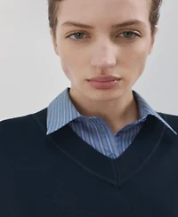 Mango Women's Combined Shirt Sweater