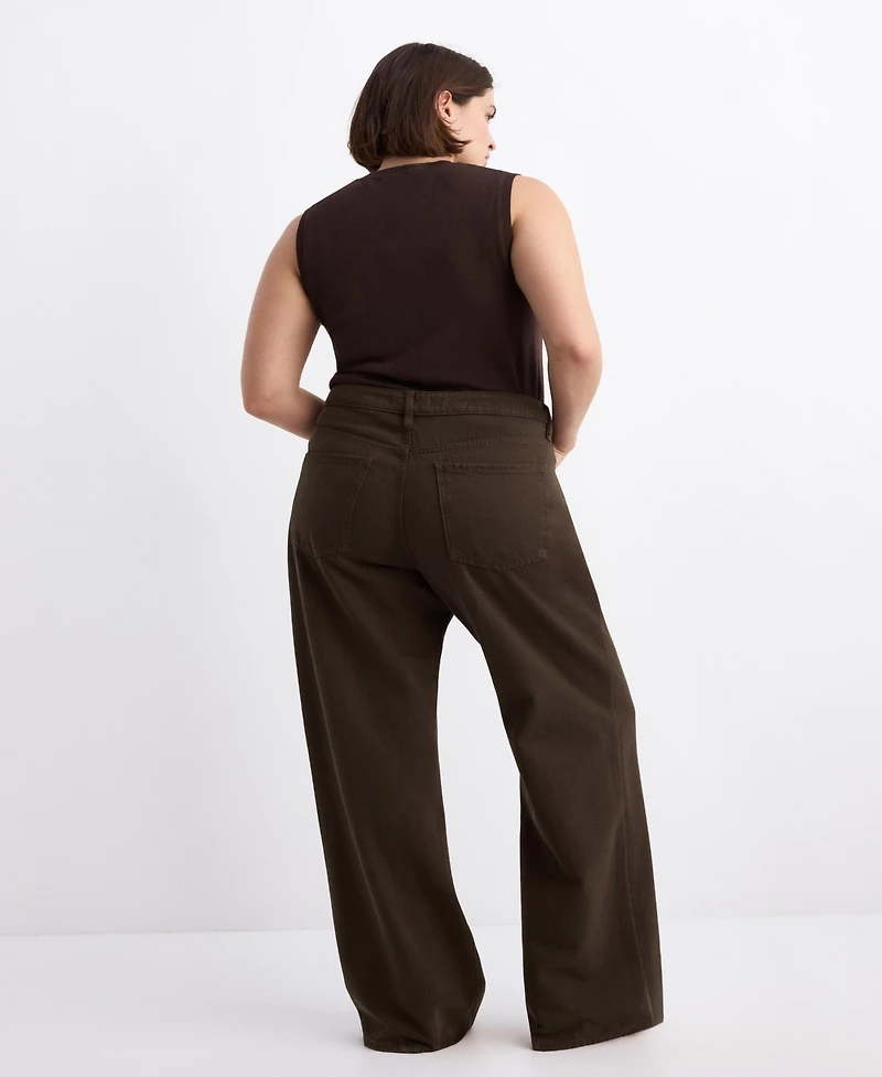 Mango Women's Danila High-Waisted Wide Leg Jeans