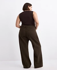 Mango Women's Danila High-Waisted Wide Leg Jeans