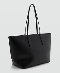 Mango Women's Double Handle Shopper Bag
