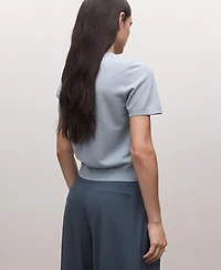 Mango Women's Wool Short-Sleeved Sweater