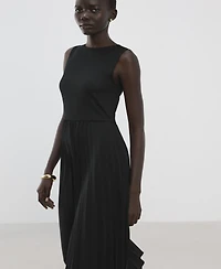 Mango Women's Pleated Long Dress