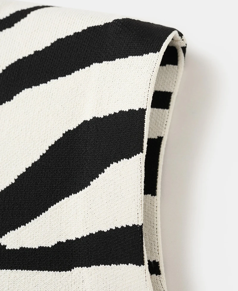 Mango Women's Zebra Print Knit Top
