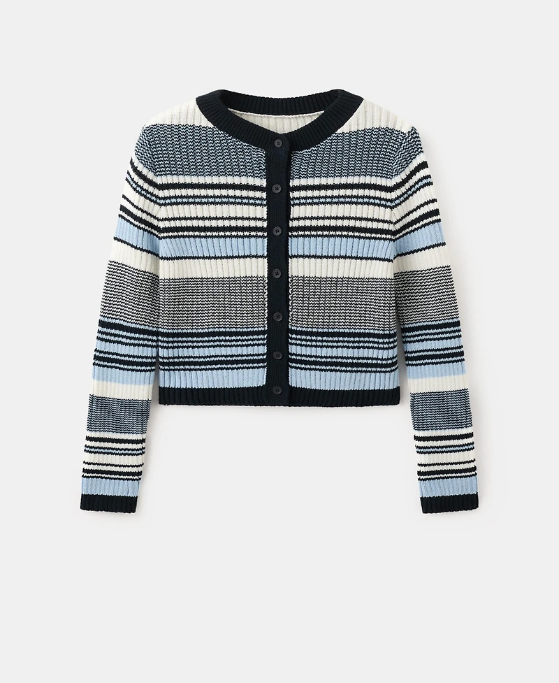 Mango Women's Stripped Knit Cardigan