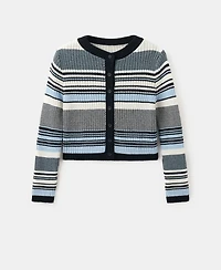 Mango Women's Stripped Knit Cardigan