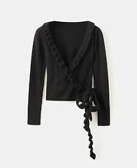 Mango Women's Ruffle Knit Cardigan