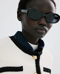 Mango Women's Contrasting Ribbed Cardigan