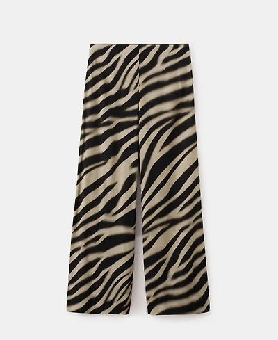 Mango Women's Zebra-Print Straight-Fit Pants
