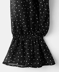 Mango Women's Puffed Sleeves Polka-Dot Dress