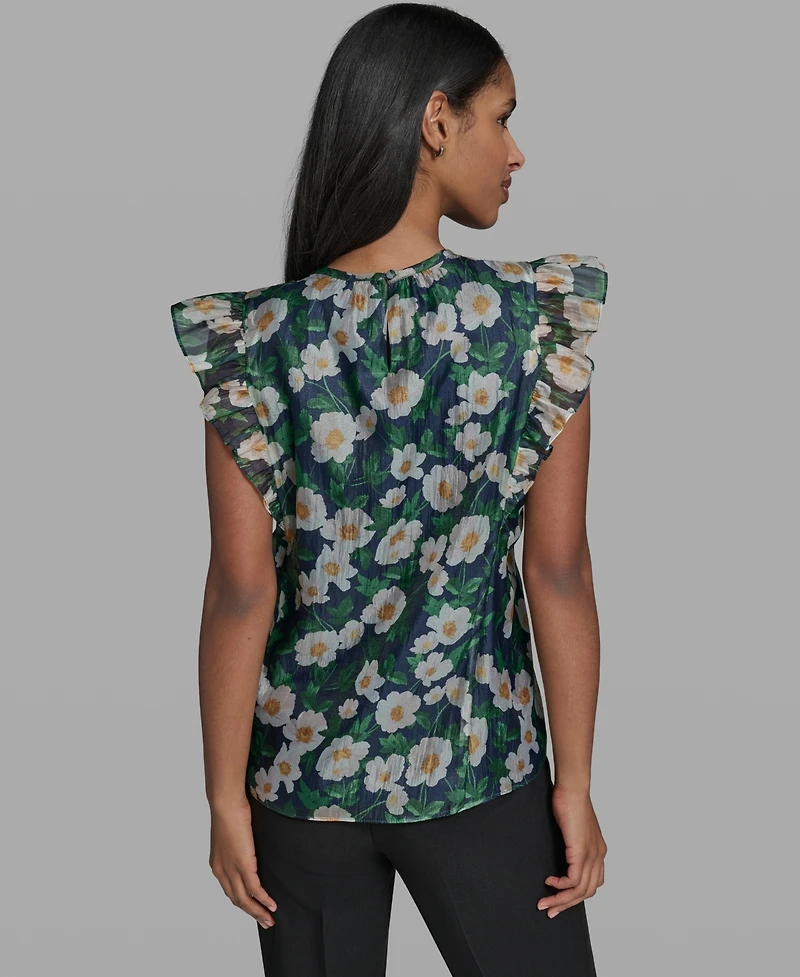 Karl Lagerfeld Paris Women's Crew Neck Top