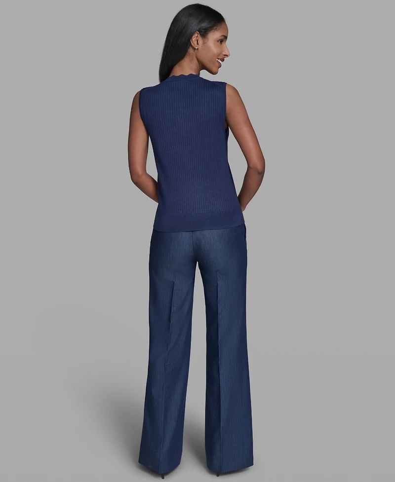 Karl Lagerfeld Paris Women's Crew Neck Knit Top