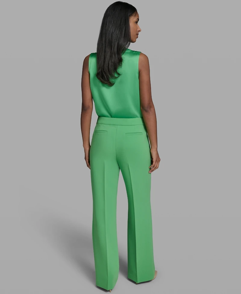 Karl Lagerfeld Paris Women's Flare Front-Zipper Pants