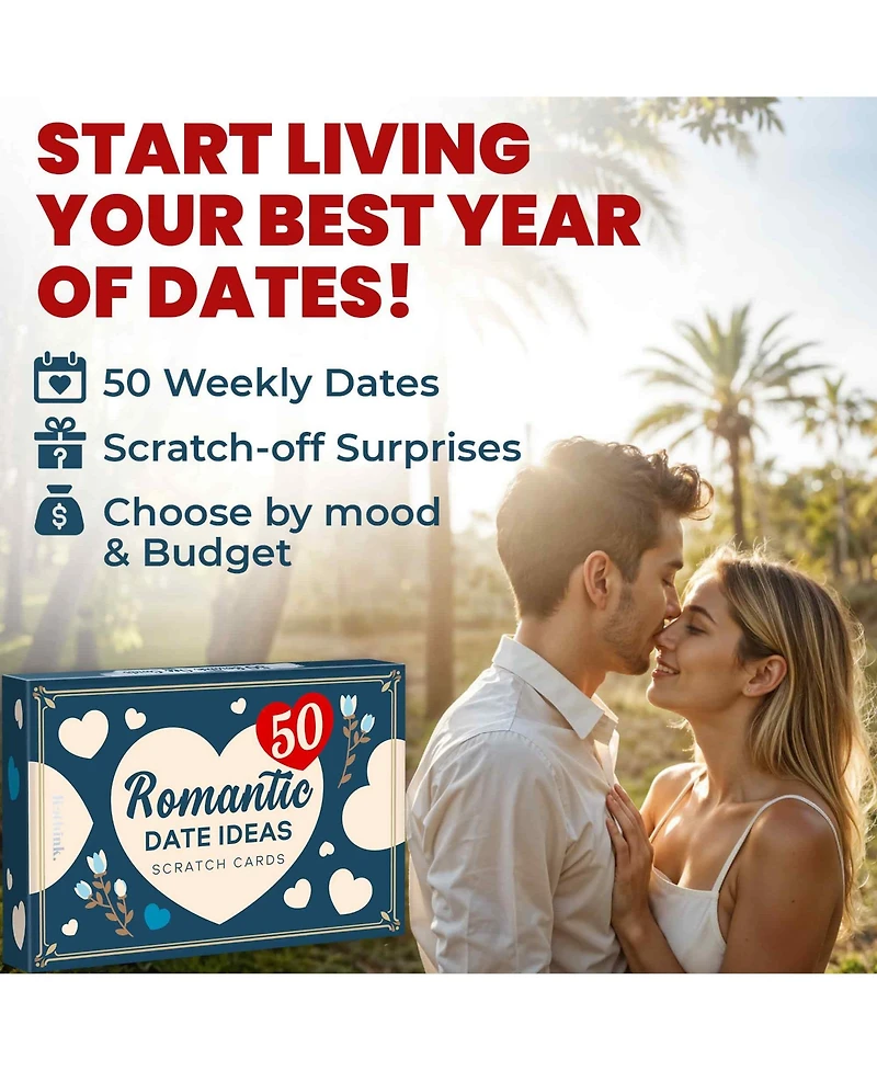 Quokka 50 Date Night Ideas – 50 Scratch-Off Romantic Couple Gifts – Unique Couples Game