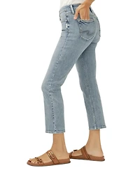 Silver Jeans Co. Women's Suki Mid-Rise Cropped Straight-Leg