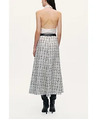 Nocturne Women's Patterned A-Line Midi Skirt
