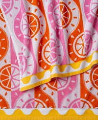 The Beach House Citrus Print Cotton Jacquard Beach Towel, 40" x 70"