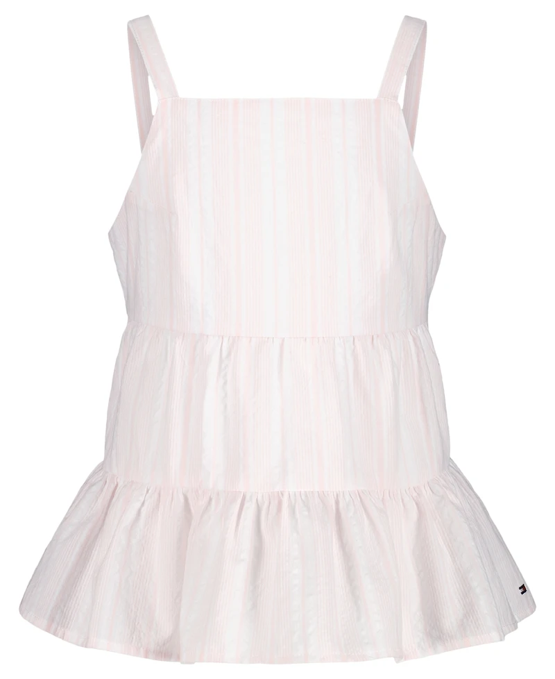 Tommy Hilfiger Girls' 7-16 Tiered Strappy Square Neck Top
