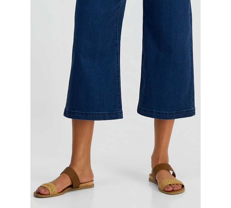 Style & Co Women's Cropped High Rise Wide-Leg Jeans, Macy's Exclusive