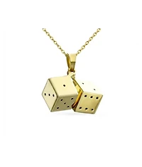 Bling Jewelry 14K Yellow Gold Lady Lucky Gamblers Dice Pendant Charm