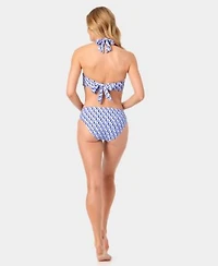 Anne Cole Womens Tie Back Twist Front Swim Top Twist Front Swim Bottoms