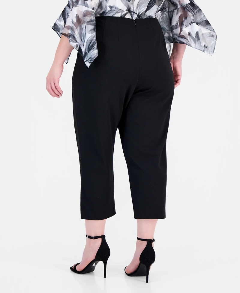 Alex Evenings Plus Cropped Slim Fit Pants