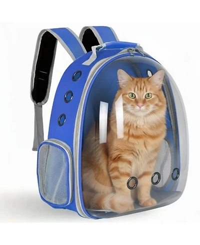 ProMounts Breathable Transparent Pet Carrier Bag for Cats & Small Dogs – Portable Space Capsule with Zipper, Ideal for Travel & Outdoor Adventu