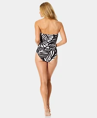Anne Cole Women's Twist-Front Shirred Printed One-Piece Swimsuit