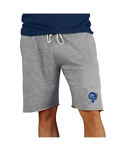 Concepts Sport Men's Gray Los Angeles Rams Throwback Logo Mainstream Terry Shorts