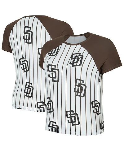 Concepts Sport Women's White San Diego Padres Outbound Pinstripe Raglan Top