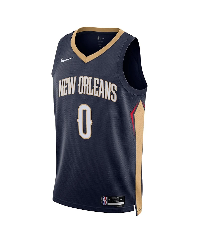 Nike Men's and Women's Jeremiah Fears Navy New Orleans Pelicans Swingman Icon Edition Jersey