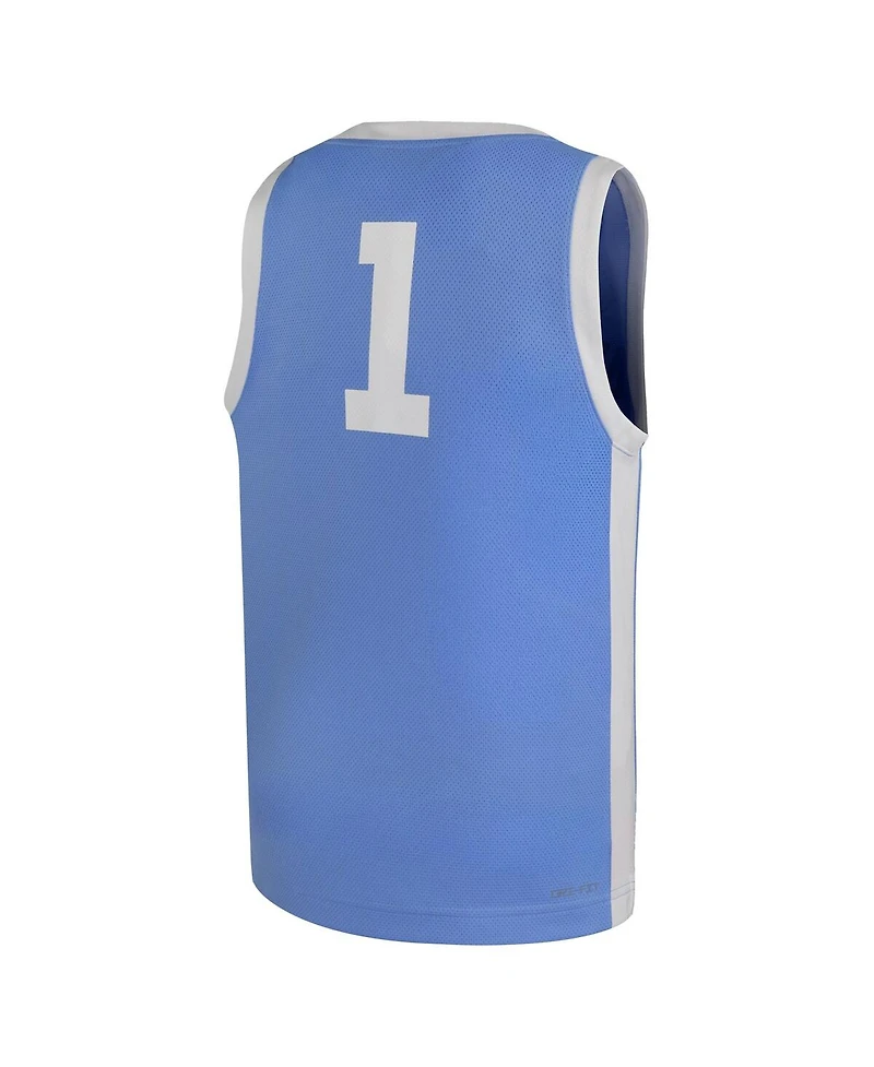 Jordan Big Boys and Girls Carolina Blue North Tar Heels Replica Basketball Jersey