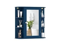 Slickblue Wall Bathroom Mirror Cabinet with Built-In Storage Shelves