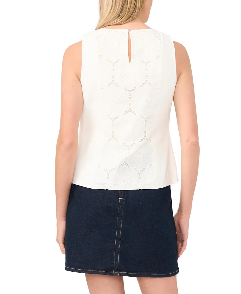 Vince Camuto Women's Embroidered Sleeveless Blouse