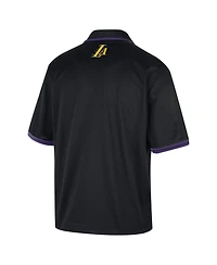 Nike Men's Black Los Angeles Lakers 2025/26 City Edition Remix Courtside Air Half-Sleeve Polo Shirt