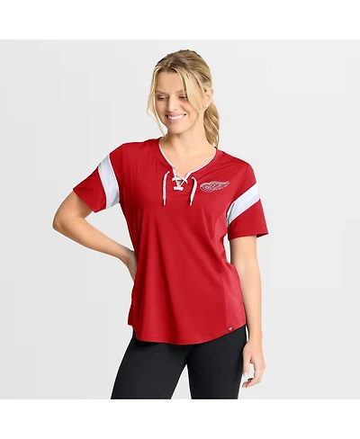 Fanatics Women's Red Detroit Wings Offside Athena T-Shirt