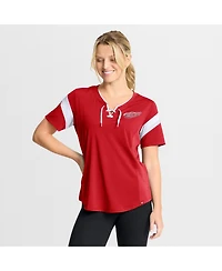 Fanatics Women's Red Detroit Wings Offside Athena T-Shirt