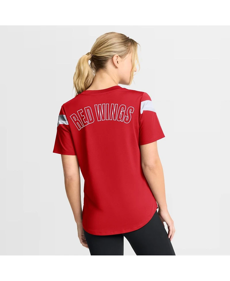Fanatics Women's Red Detroit Wings Offside Athena T-Shirt
