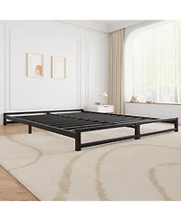 gaomon 6 Inch Size Metal Platform Bed Frame with Steel Slat Support, Mattress Foundation and No Box Spring Needed