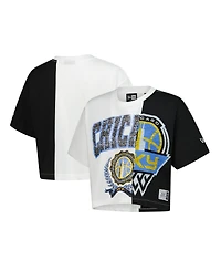 New Era Women's White Chicago Sky Team Split Cropped Boxy T-Shirt
