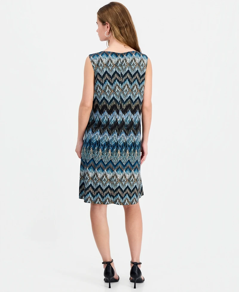 Connected Women's Round-Neck Sleeveless Sheath Dress